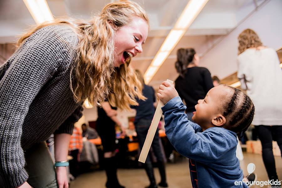 Teaching board breaking techniques to children